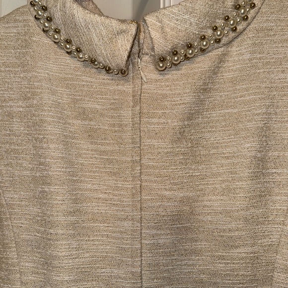 Lilly Pulitzer Portia Tweed Beige Gold Dress - Picture 4 of 6